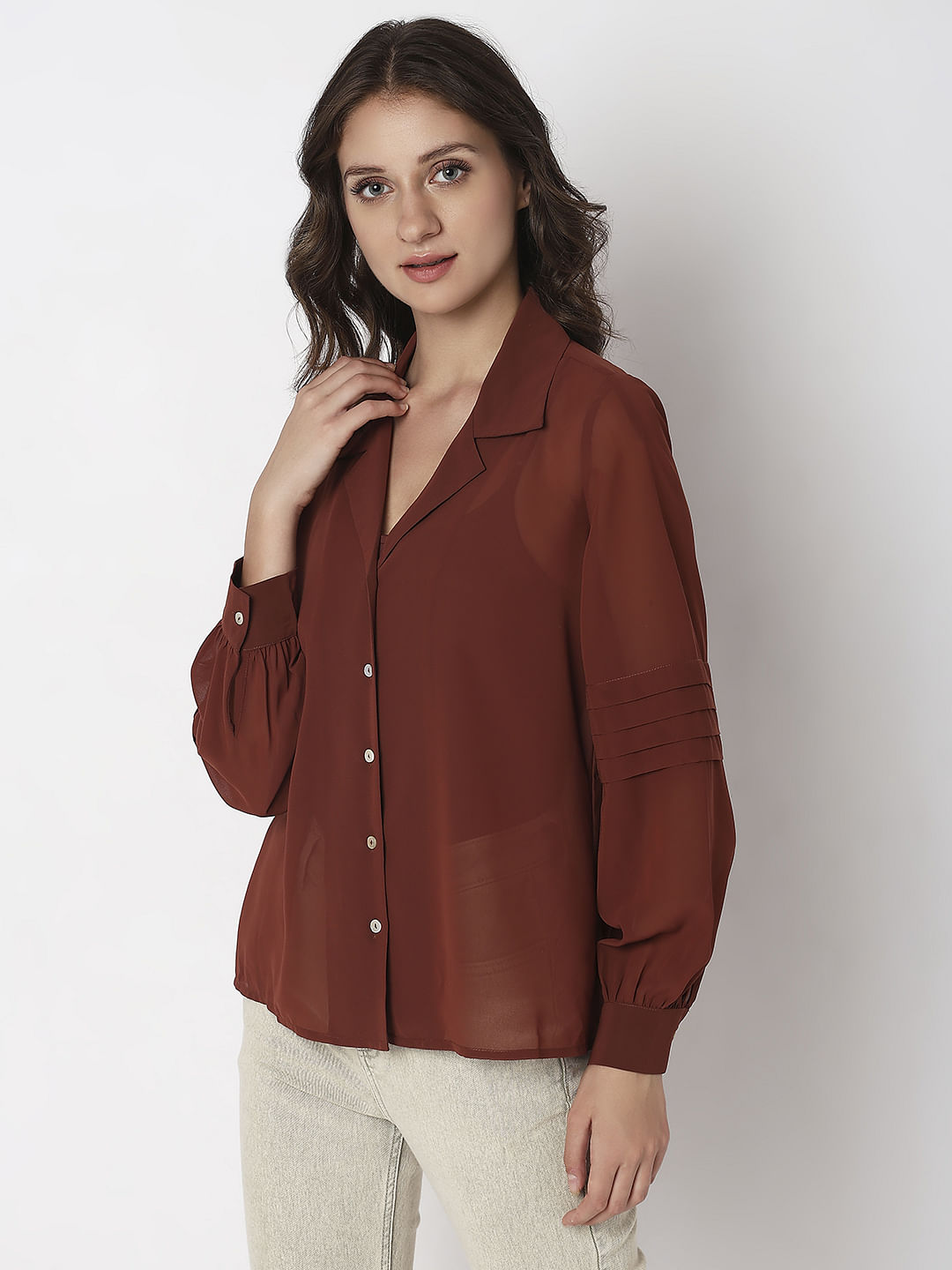 Brown Full Sleeves Shirt