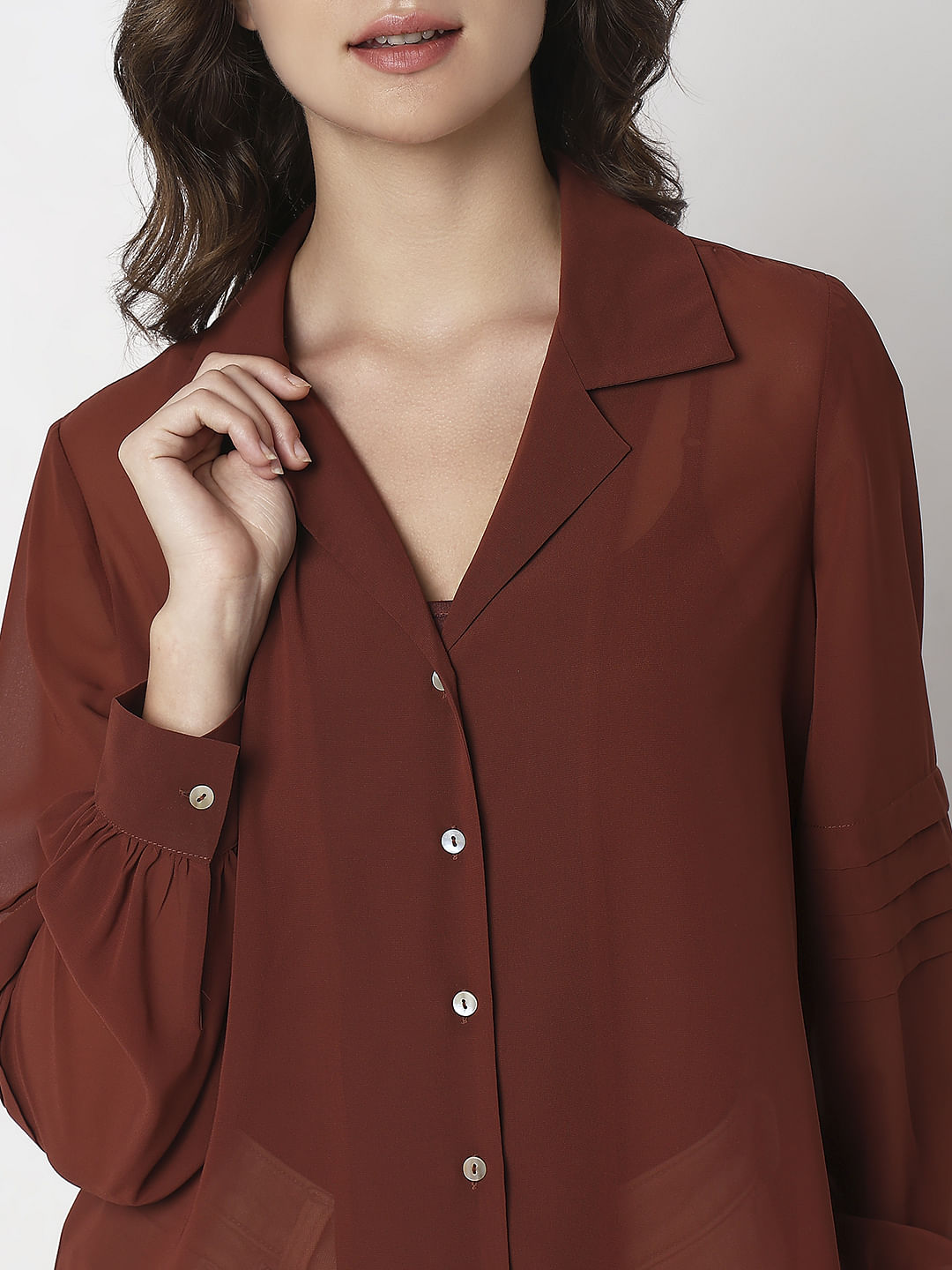 Brown Full Sleeves Shirt