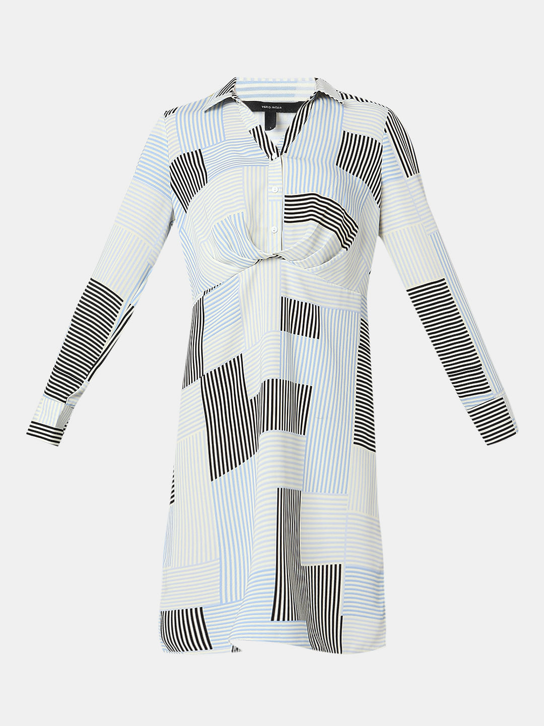 White Printed Mini Dress