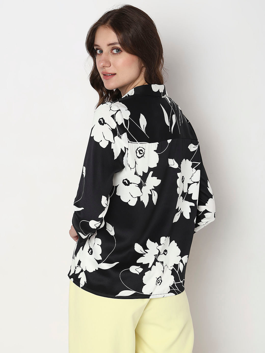Black Floral Shirt