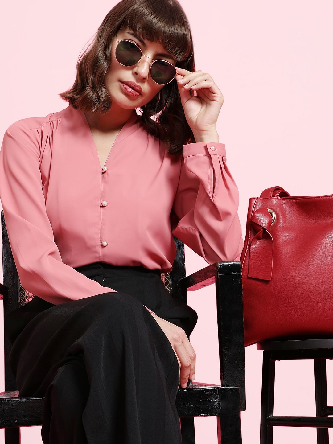 Pink Full Sleeves Shirt