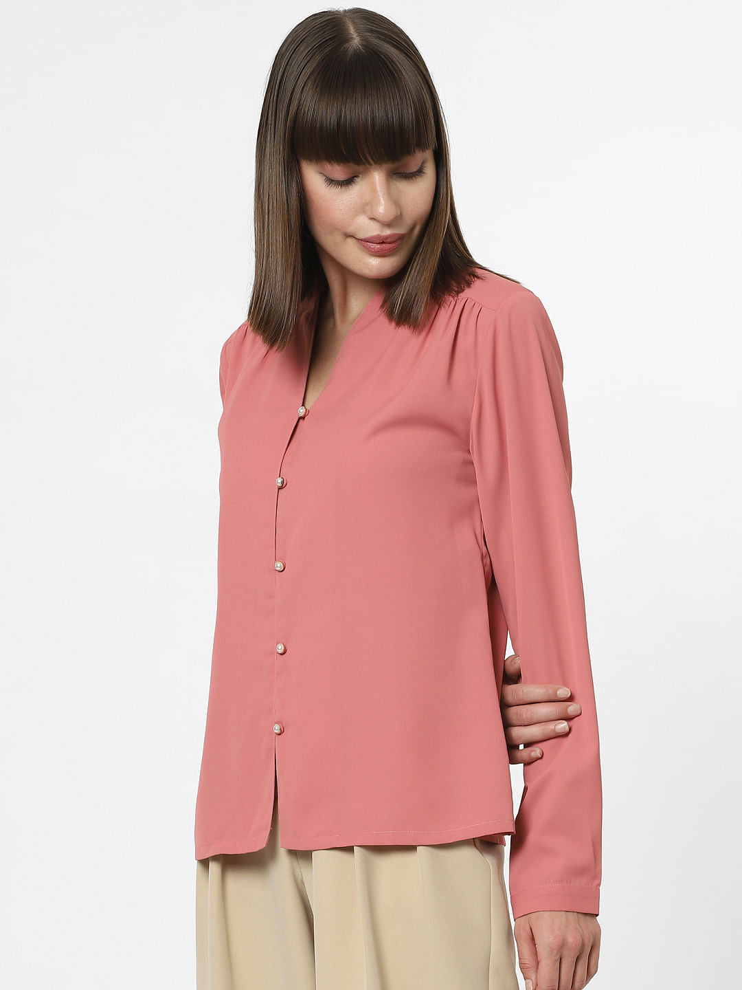 Pink Full Sleeves Shirt