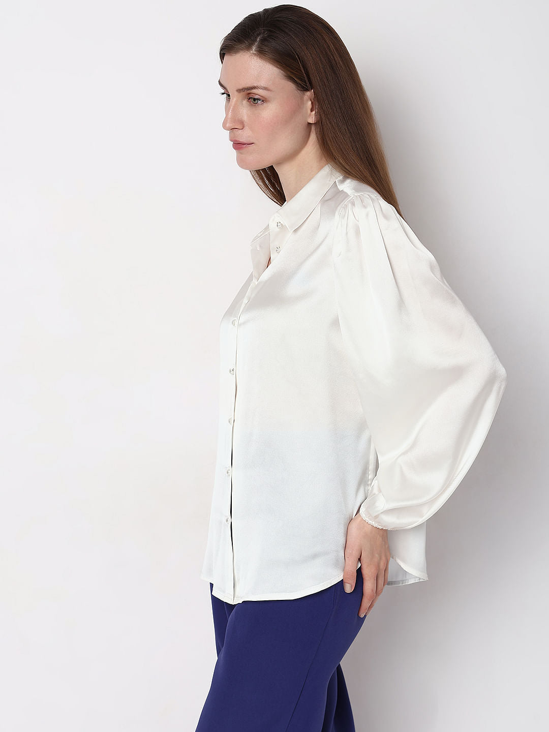 White Satin Shirt