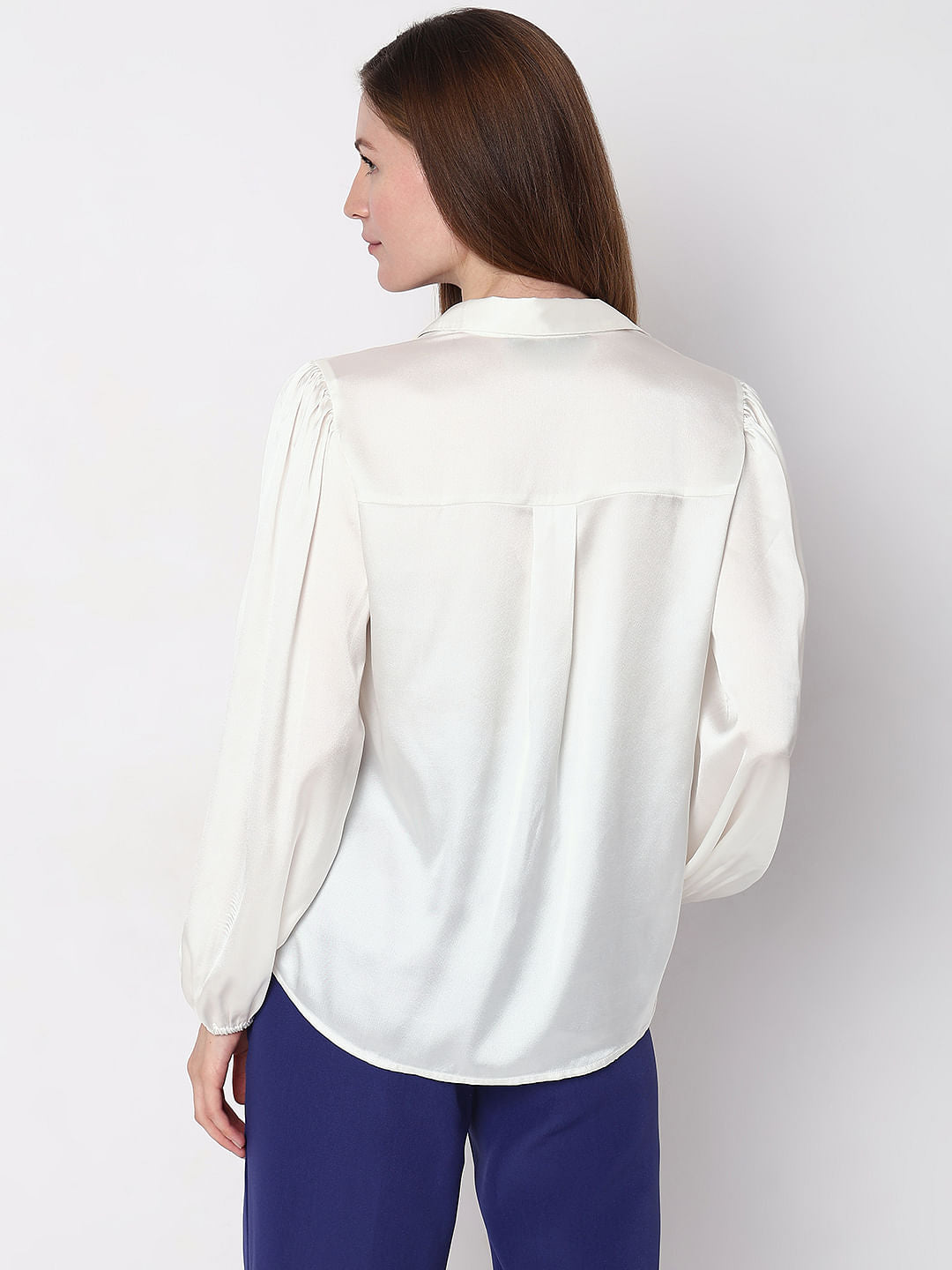 White Satin Shirt