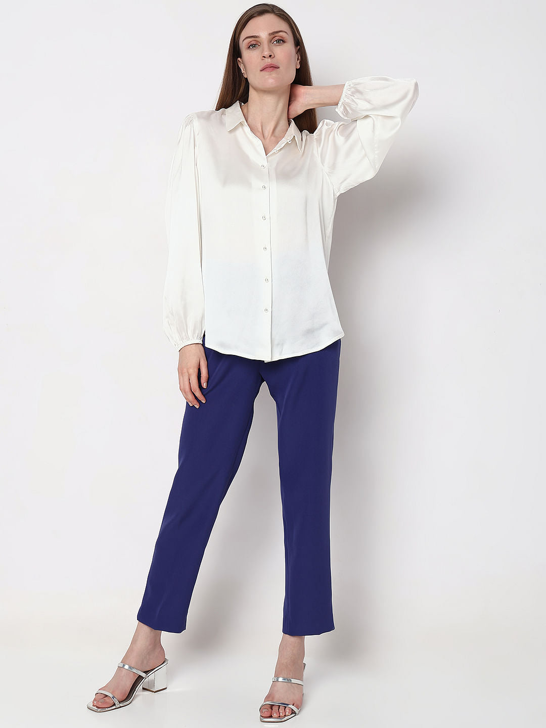 White Satin Shirt