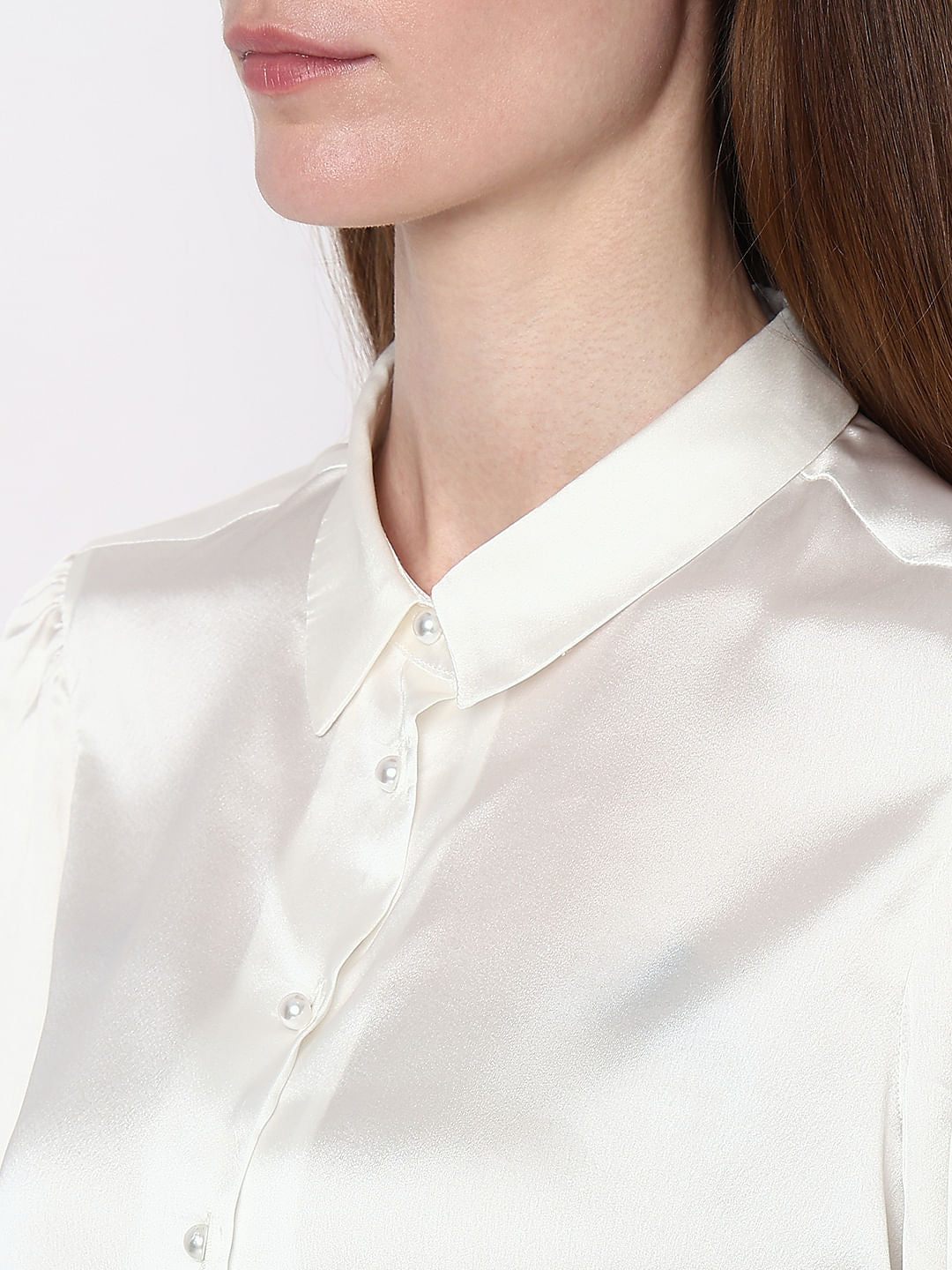 White Satin Shirt