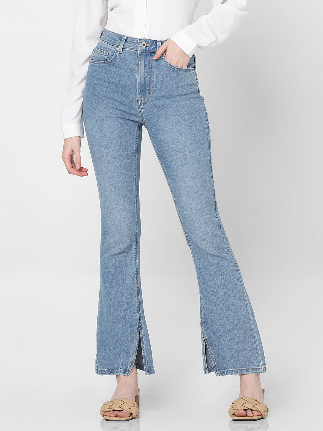 Light Blue High Rise Petra Bootcut Jeans