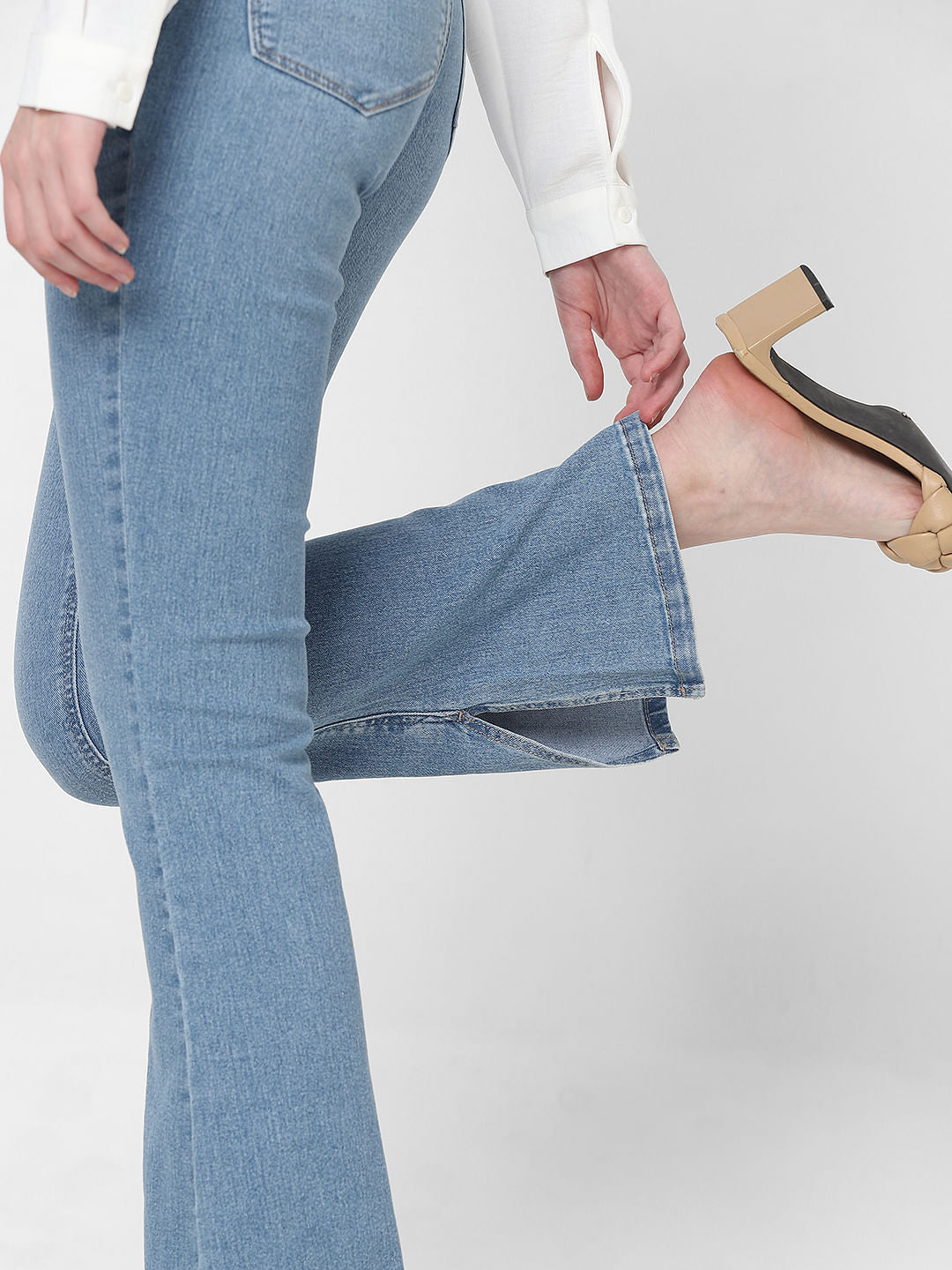 Light Blue High Rise Petra Bootcut Jeans