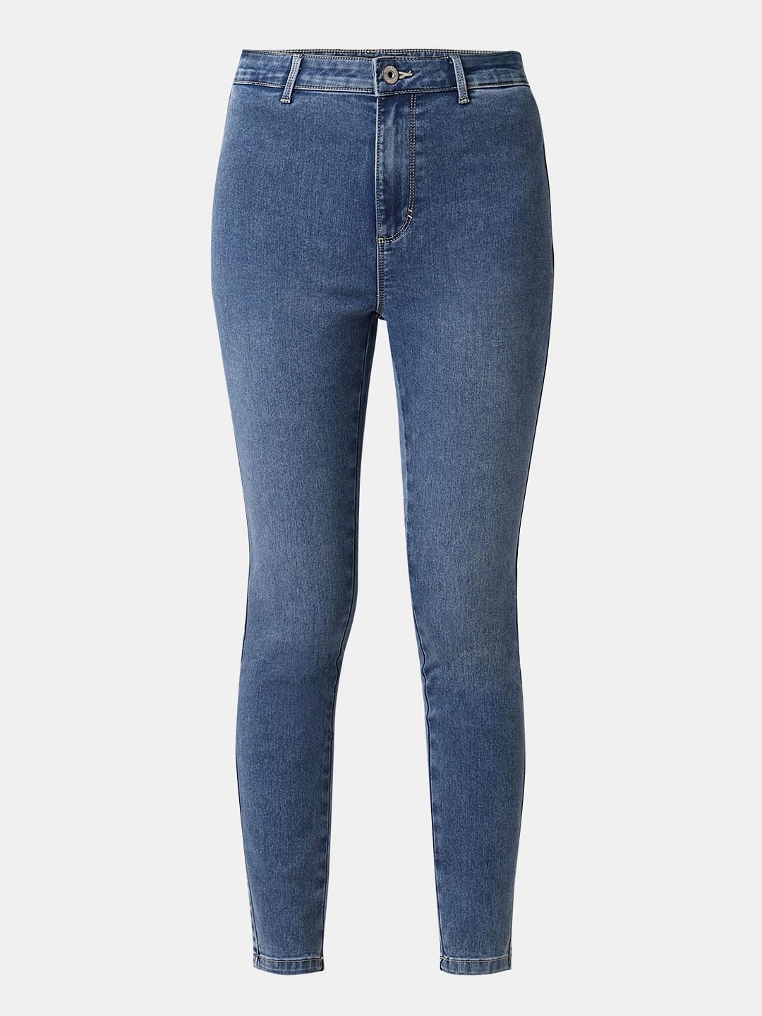 Blue High Rise Skinny Fit Jeans