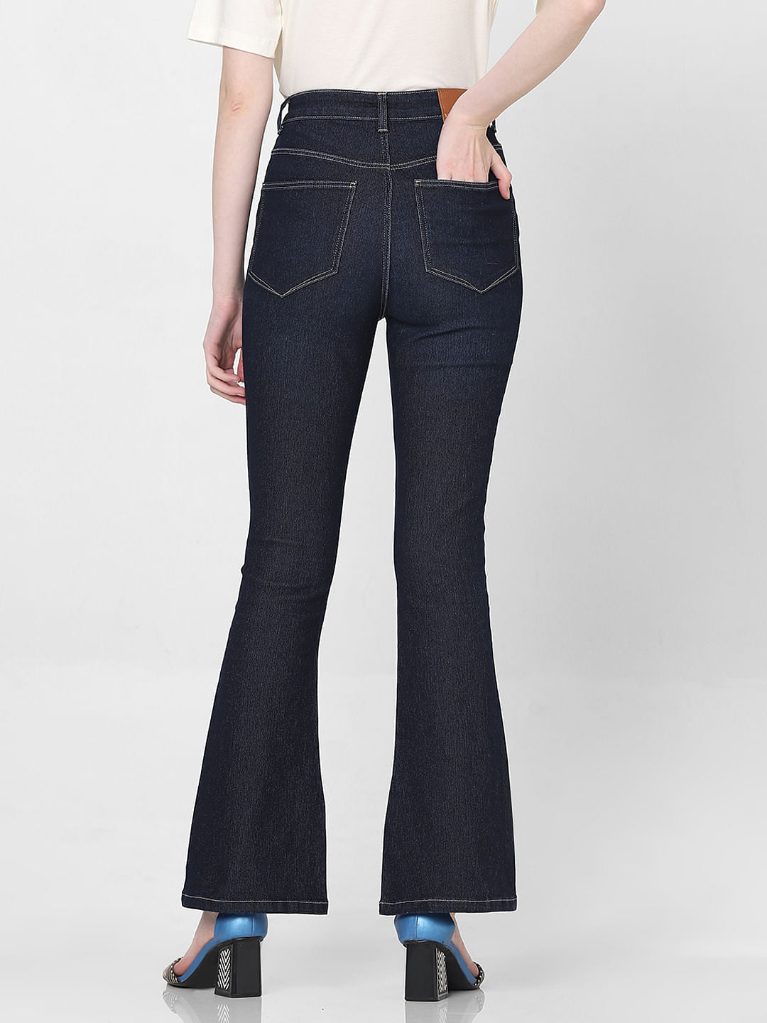 Dark Blue High Rise Petra Bootcut Jeans