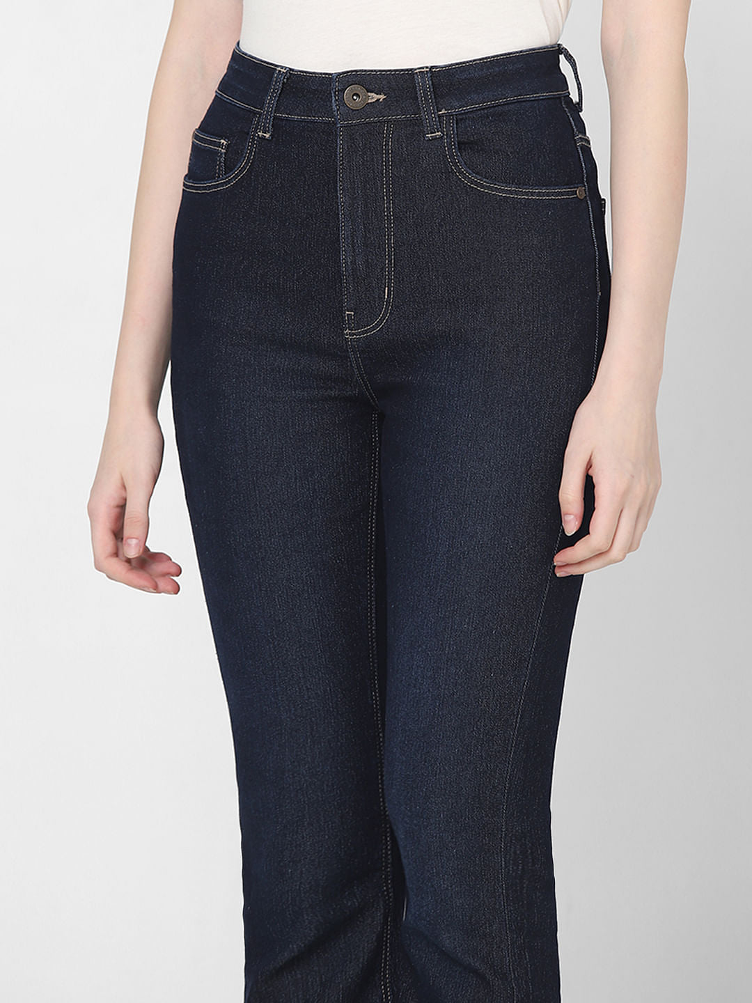 Dark Blue High Rise Petra Bootcut Jeans
