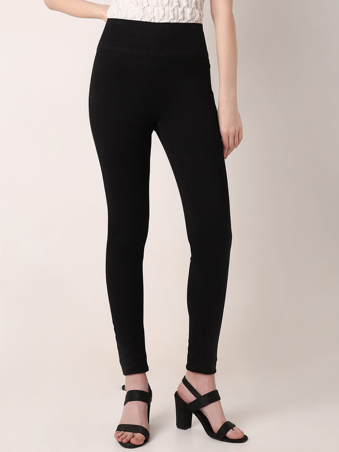 Black High Rise Jeggings