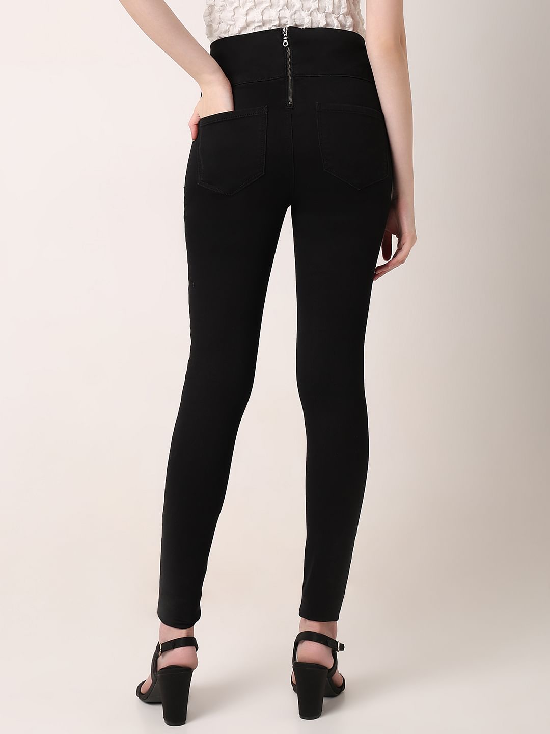 Black High Rise Jeggings