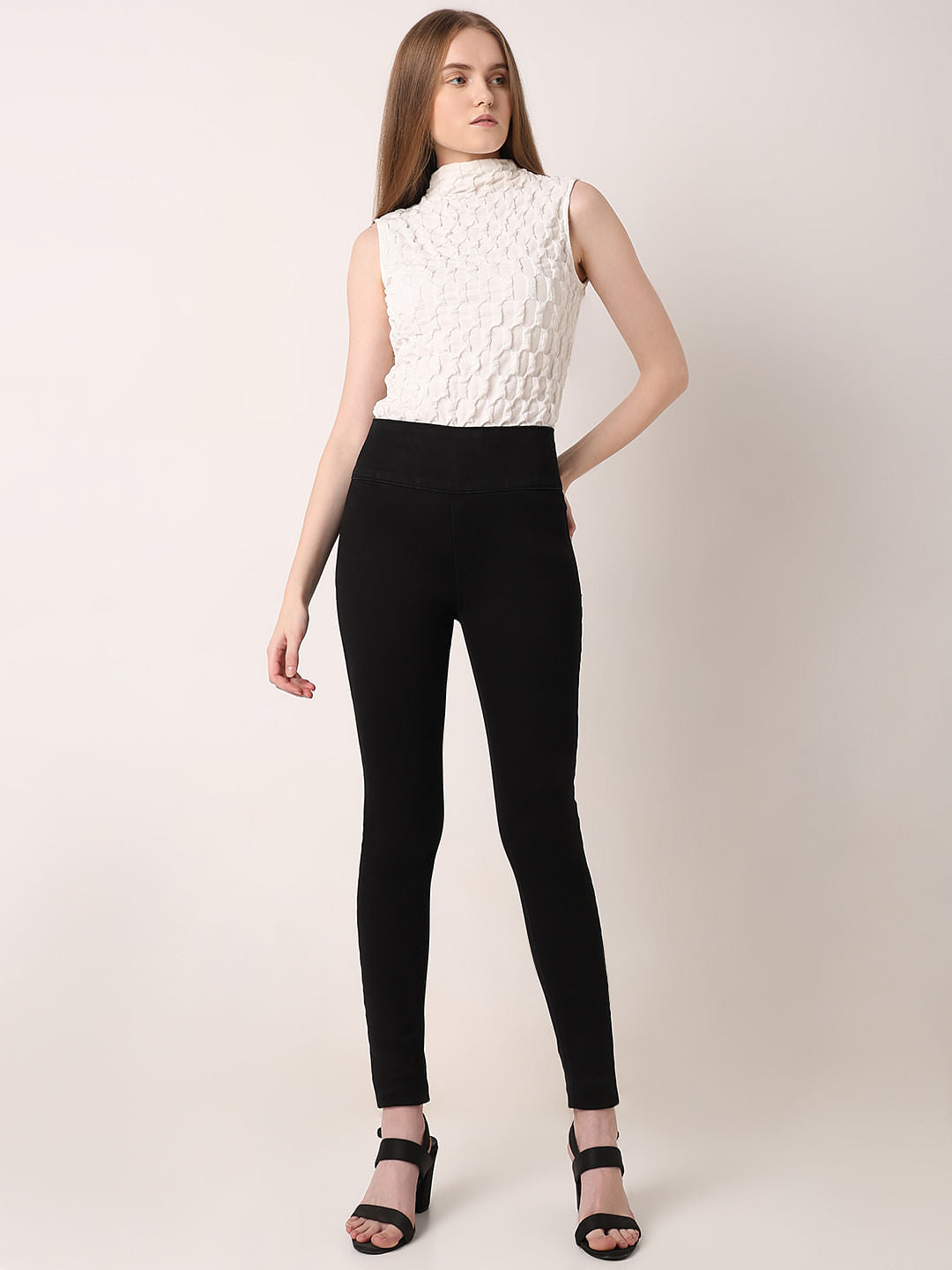 Black High Rise Jeggings