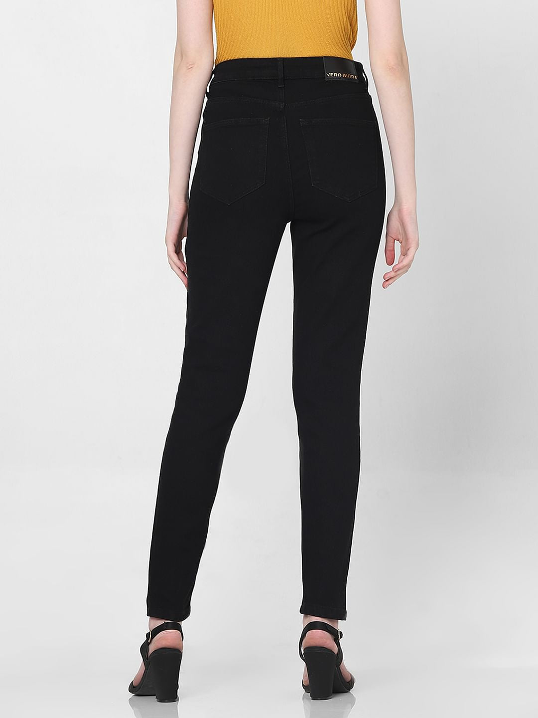 Black High Rise Skinny Jeggings