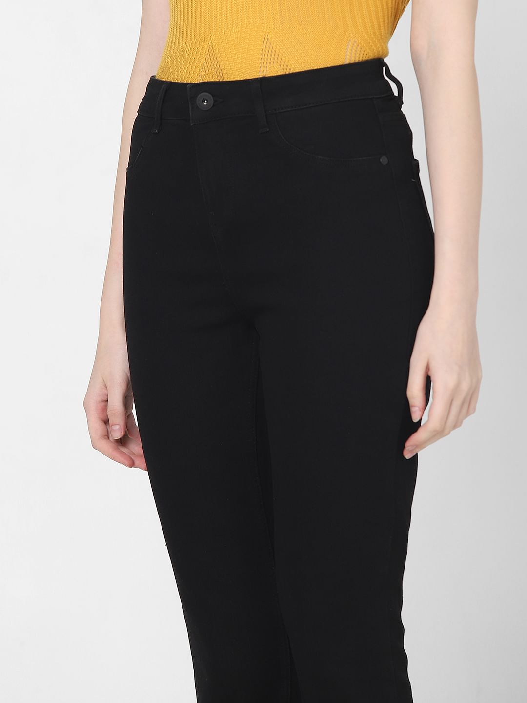 Black High Rise Skinny Jeggings