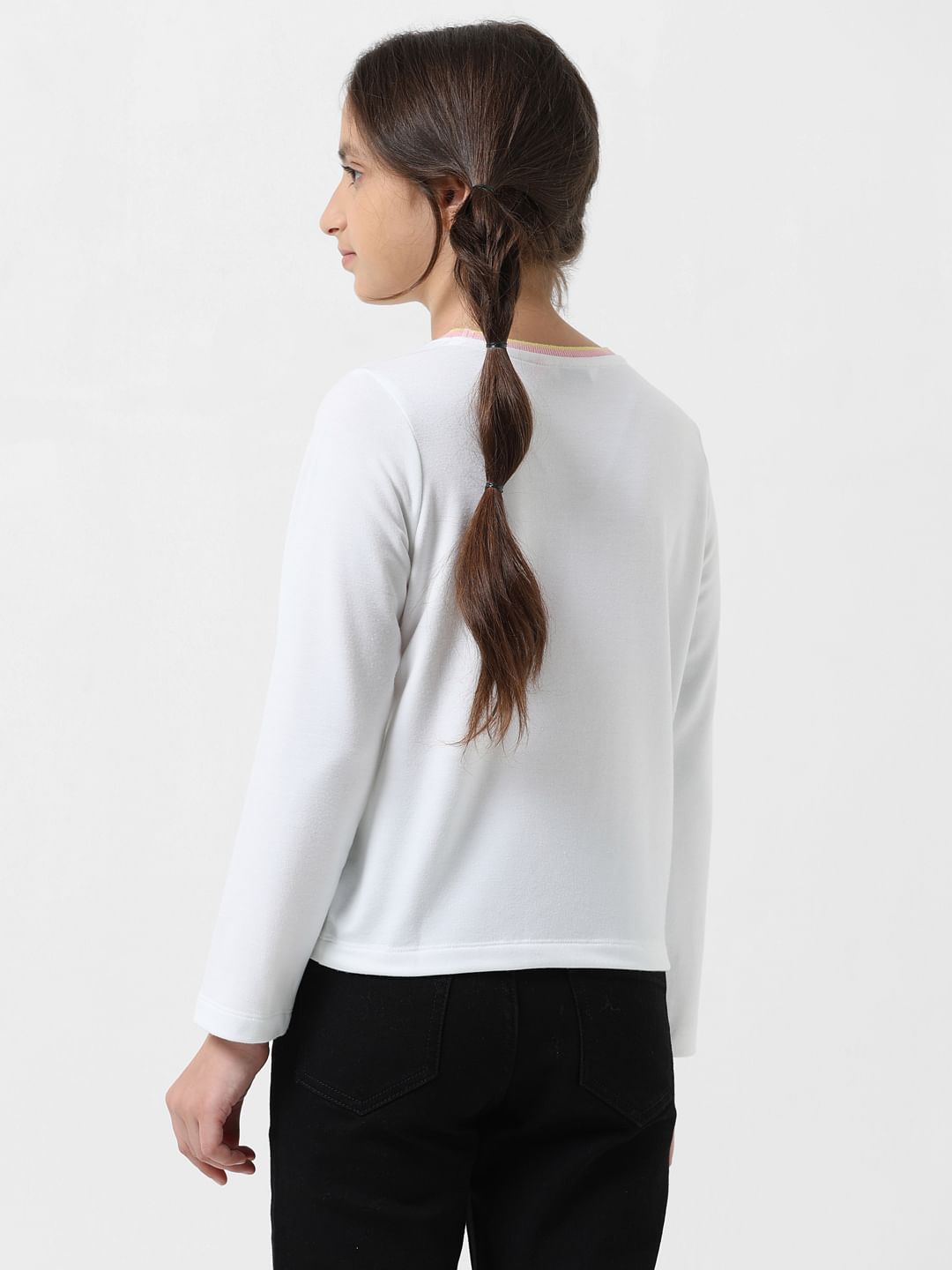 Girl X Disney White Hello Text T-Shirt