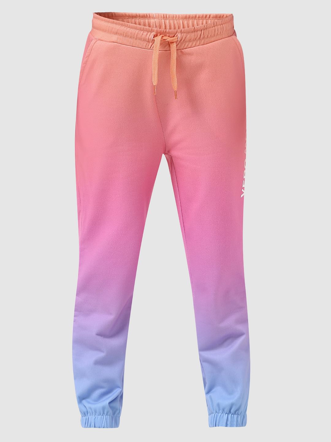 Girl Pink Mid Rise Ombre Sweatpants