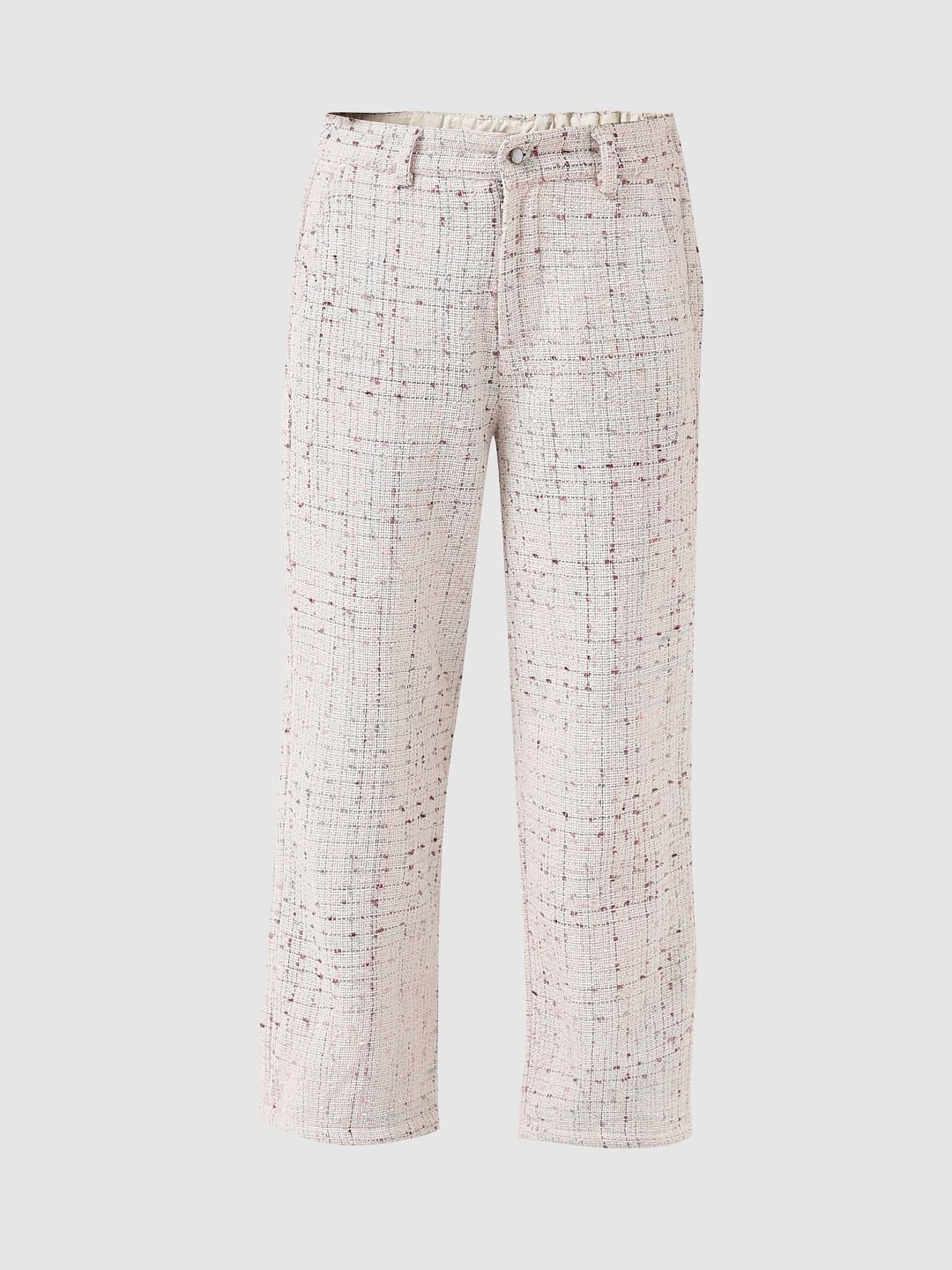 Girl White Mid Rise Yard Dyed Pants