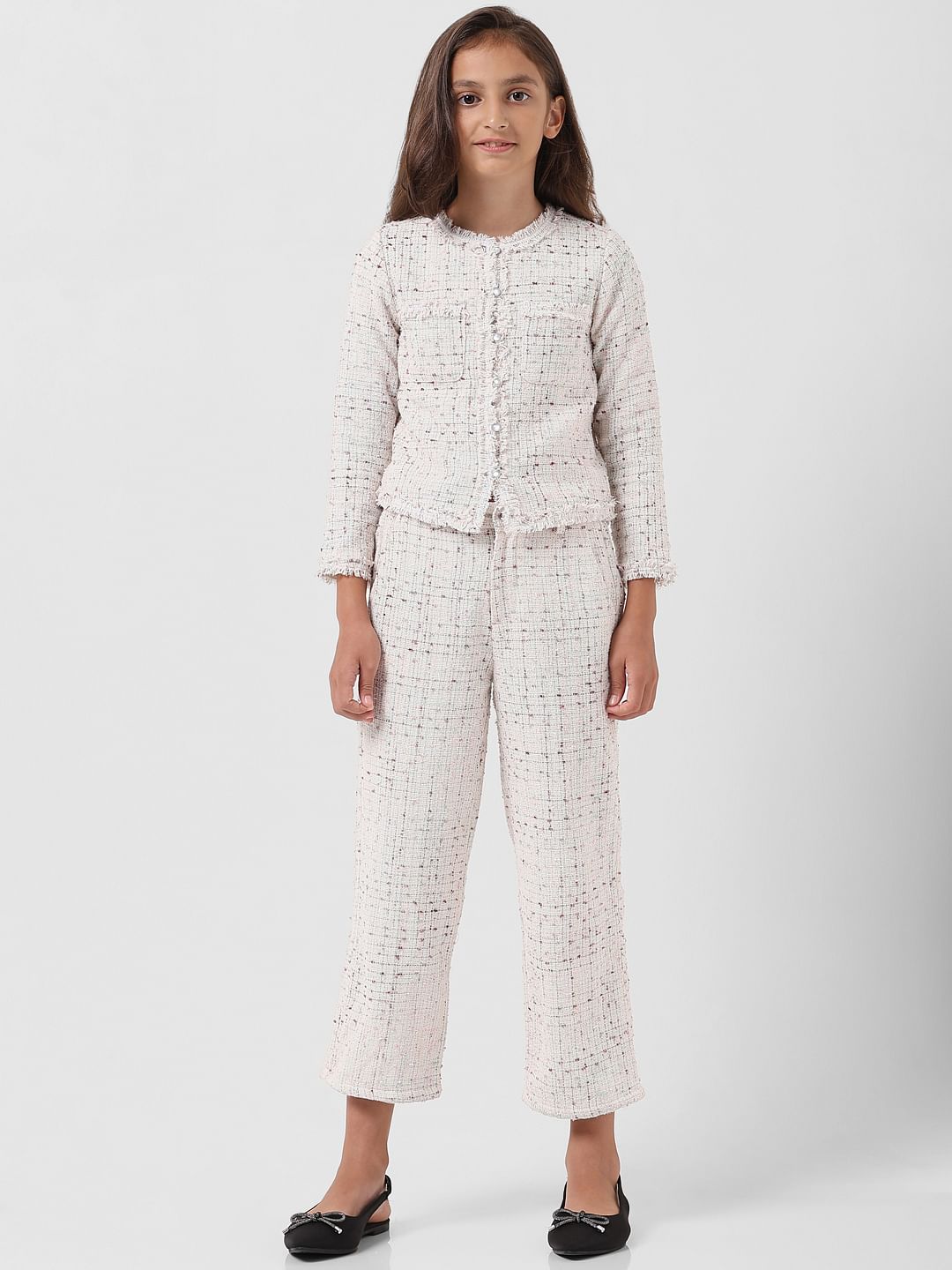 Girl White Yard Dyed Shirt