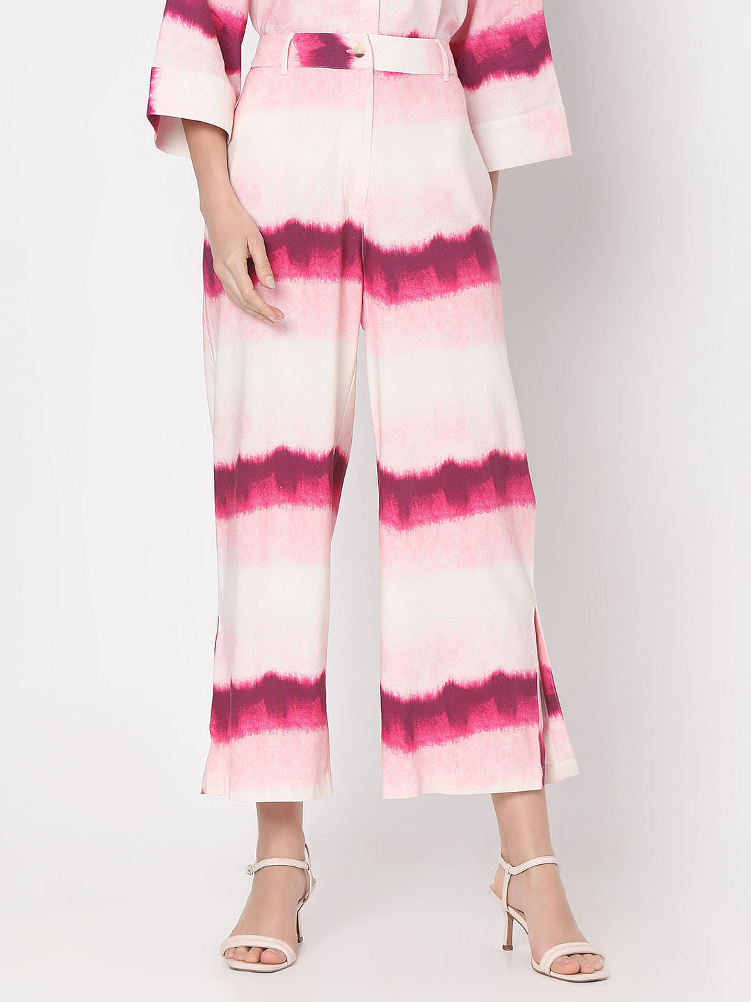 Pink High Rise Ombre Co-Ord Set Pants