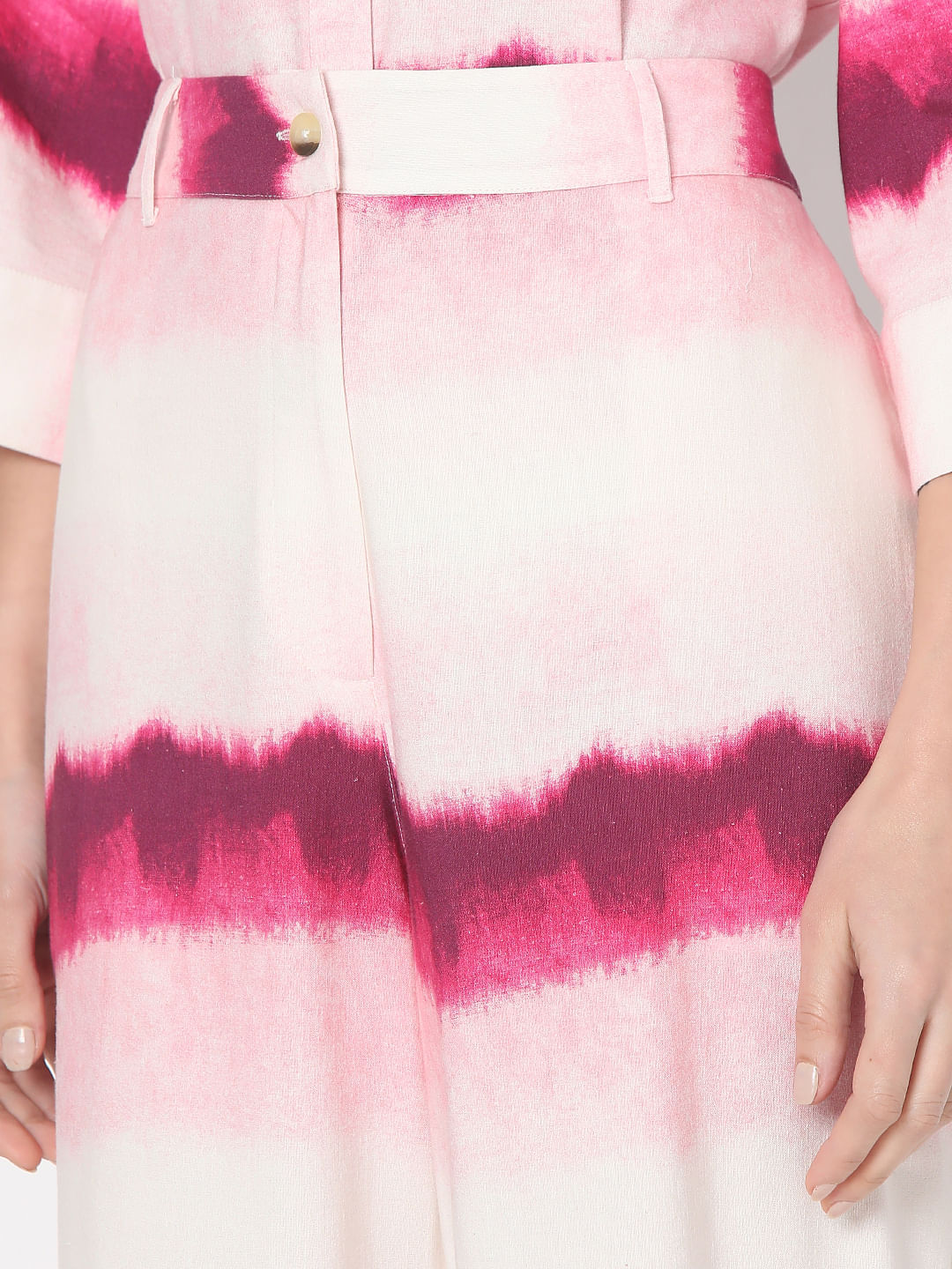 Pink High Rise Ombre Co-Ord Set Pants
