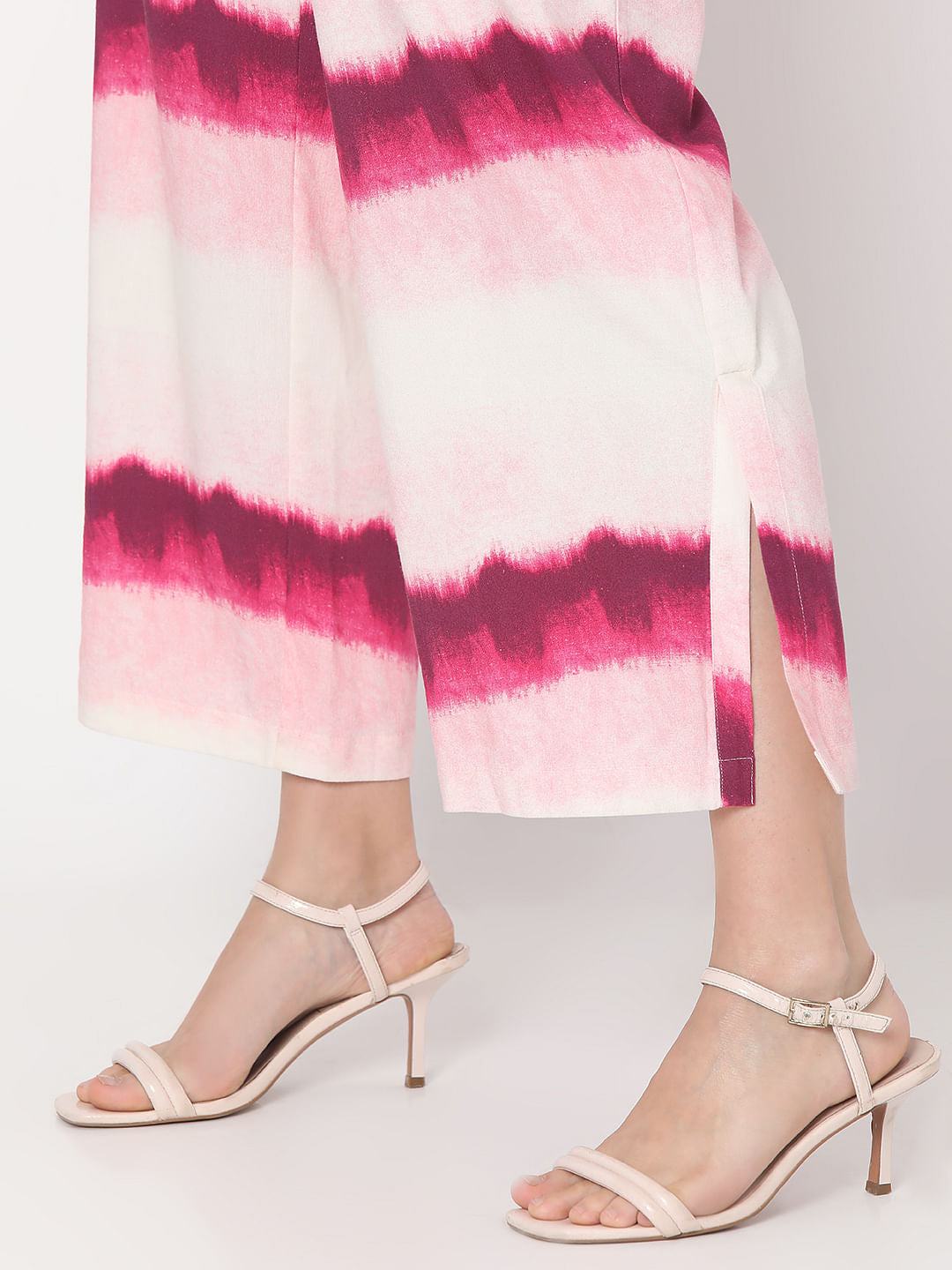 Pink High Rise Ombre Co-Ord Set Pants