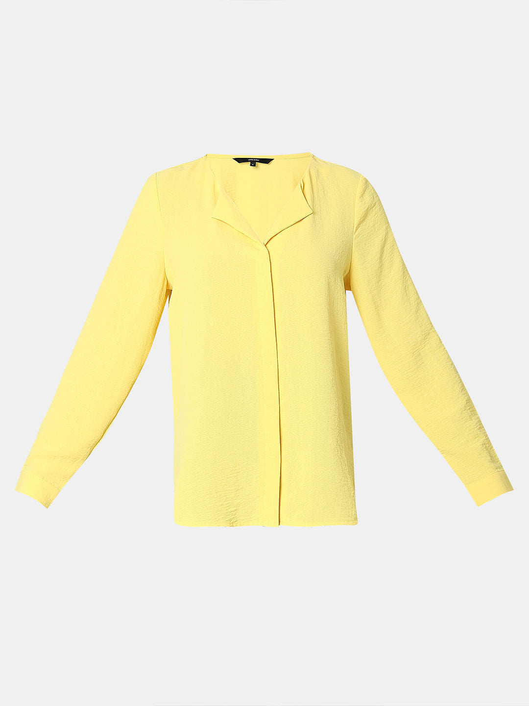 Yellow Front Button Top