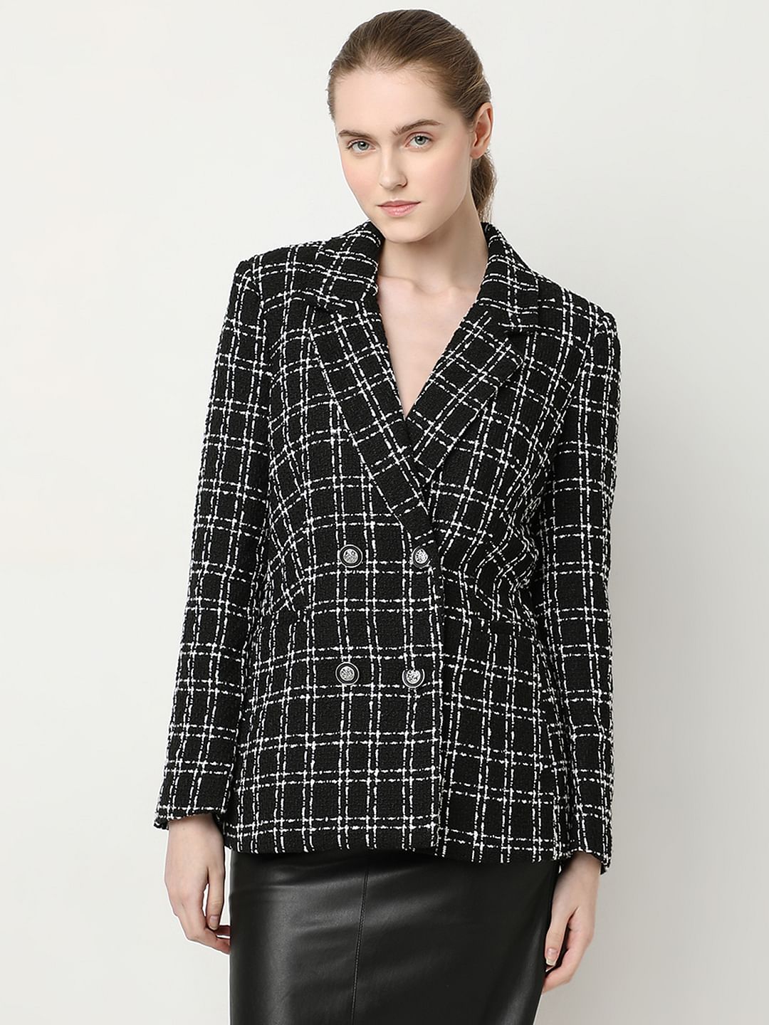 Black Tweed Tailored Blazer