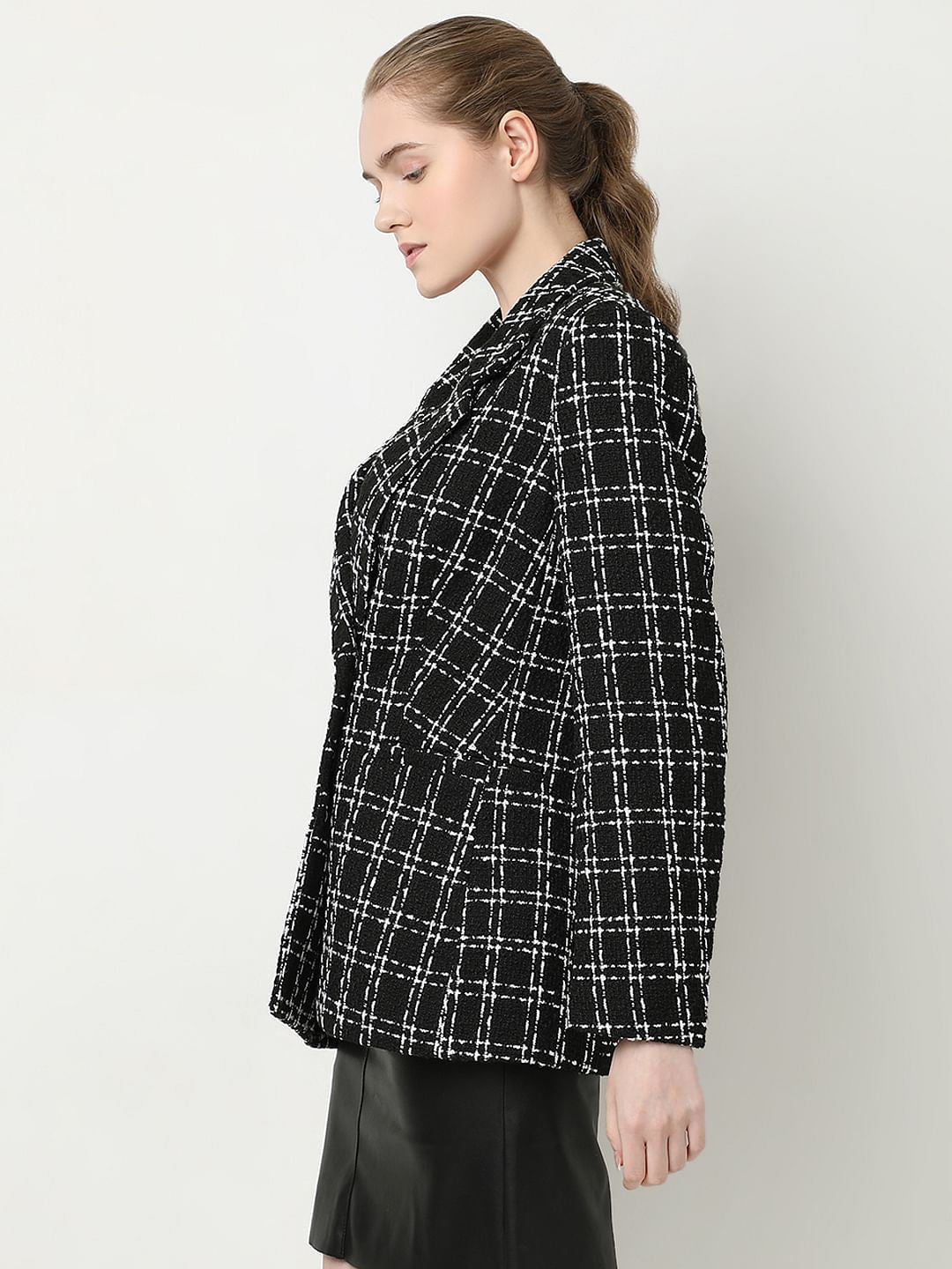 Black Tweed Tailored Blazer