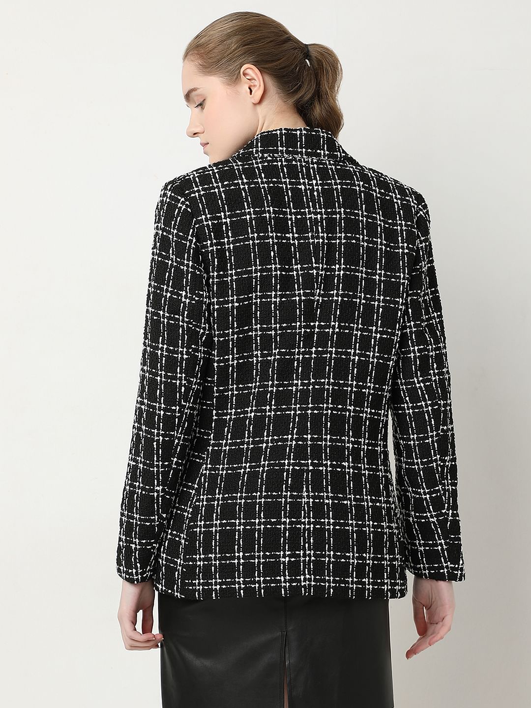 Black Tweed Tailored Blazer