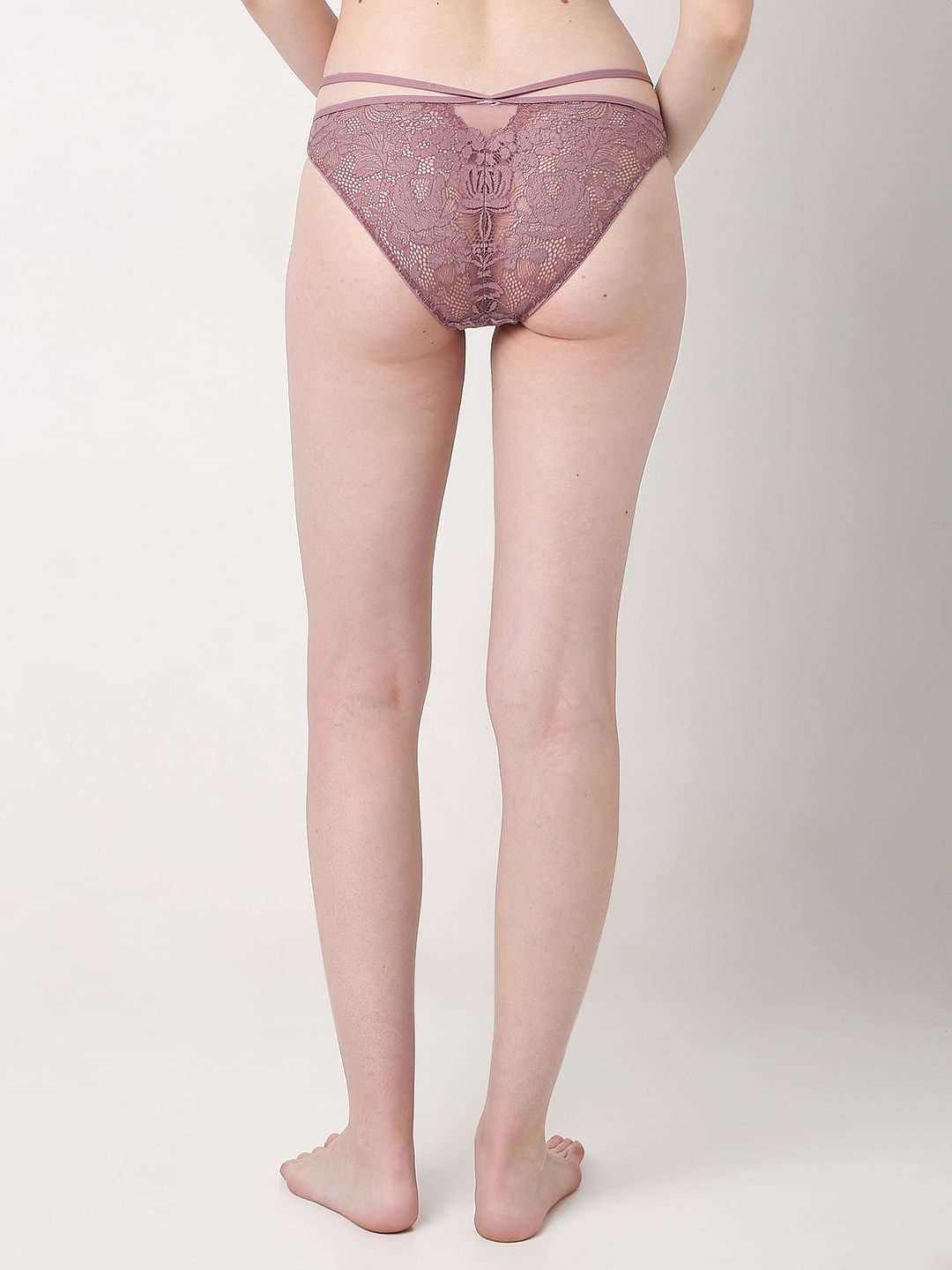 Intimates Mauve Lace Bikini Briefs