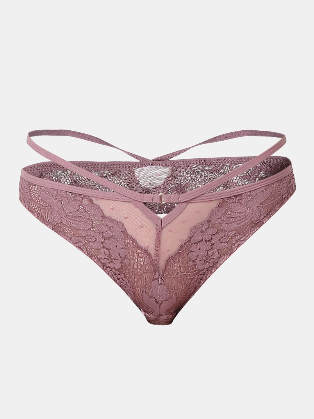 Intimates Mauve Lace Bikini Briefs