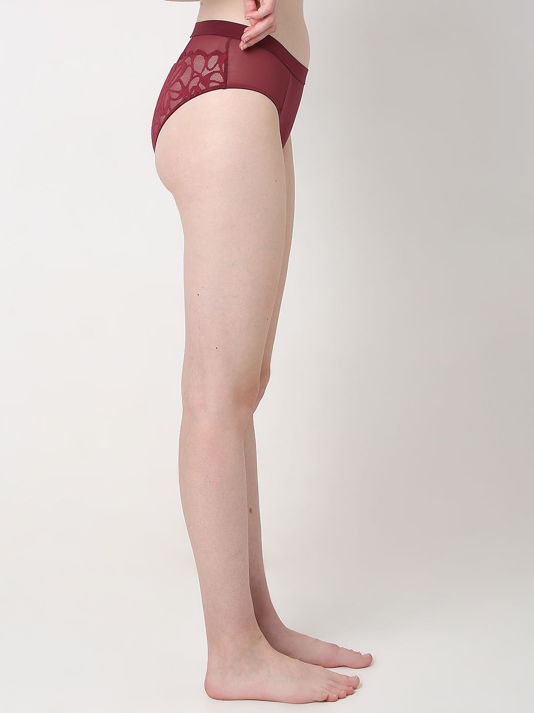 Intimates Maroon Hipster Briefs