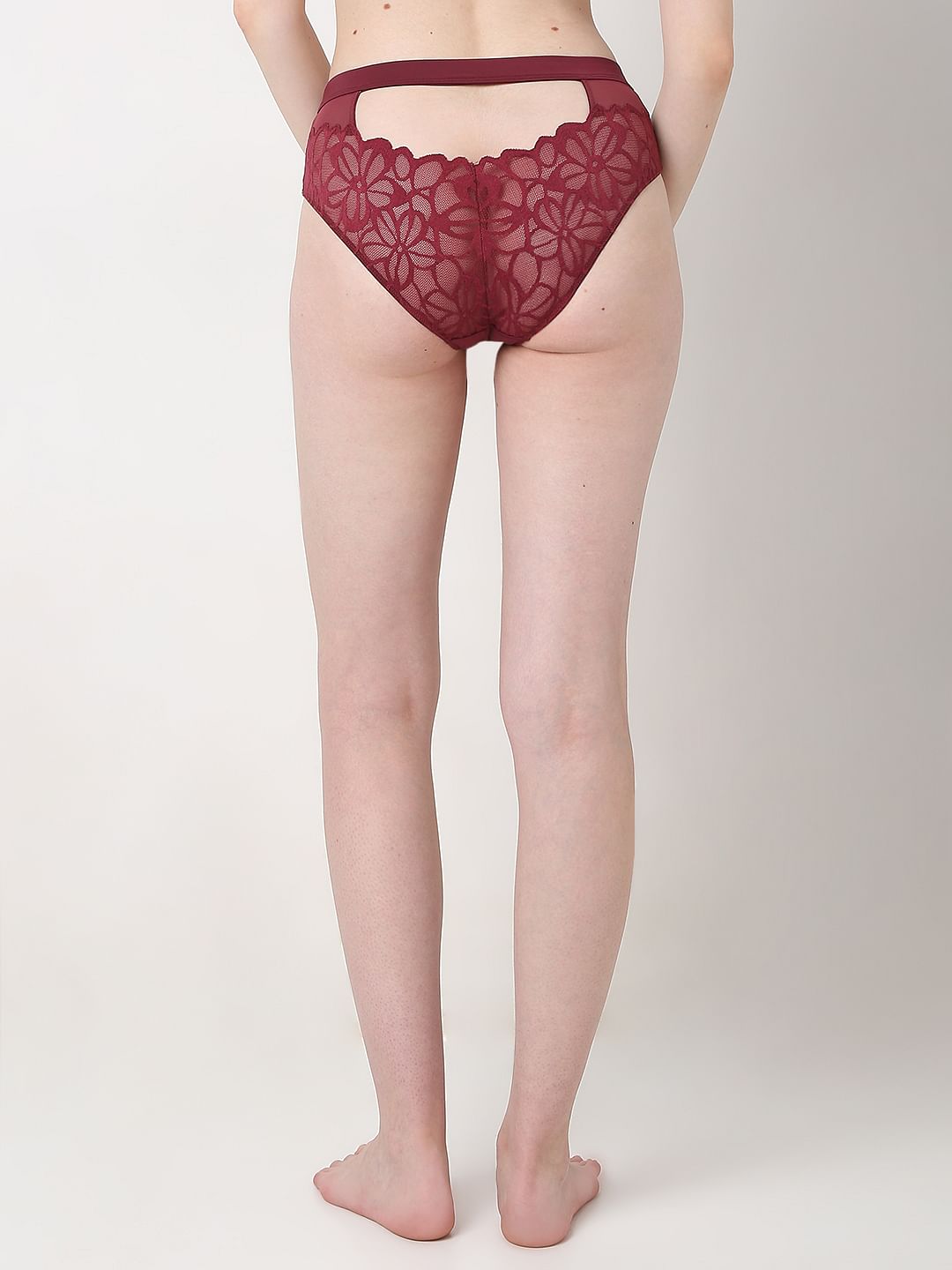 Intimates Maroon Hipster Briefs