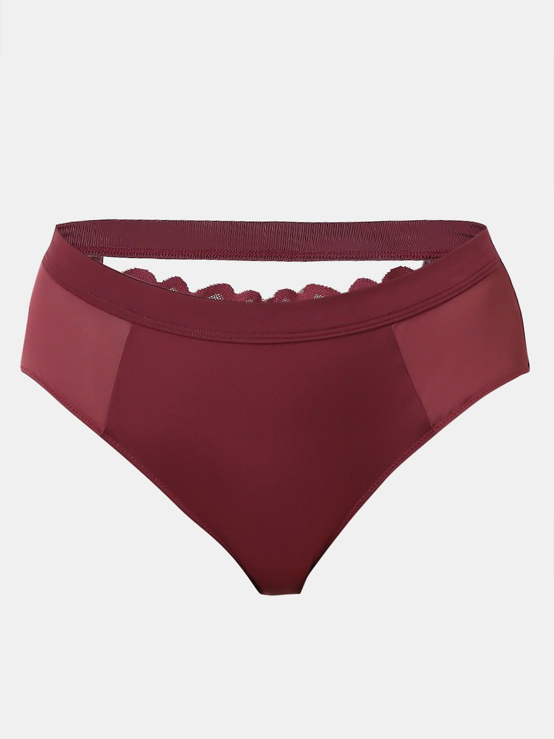 Intimates Maroon Hipster Briefs