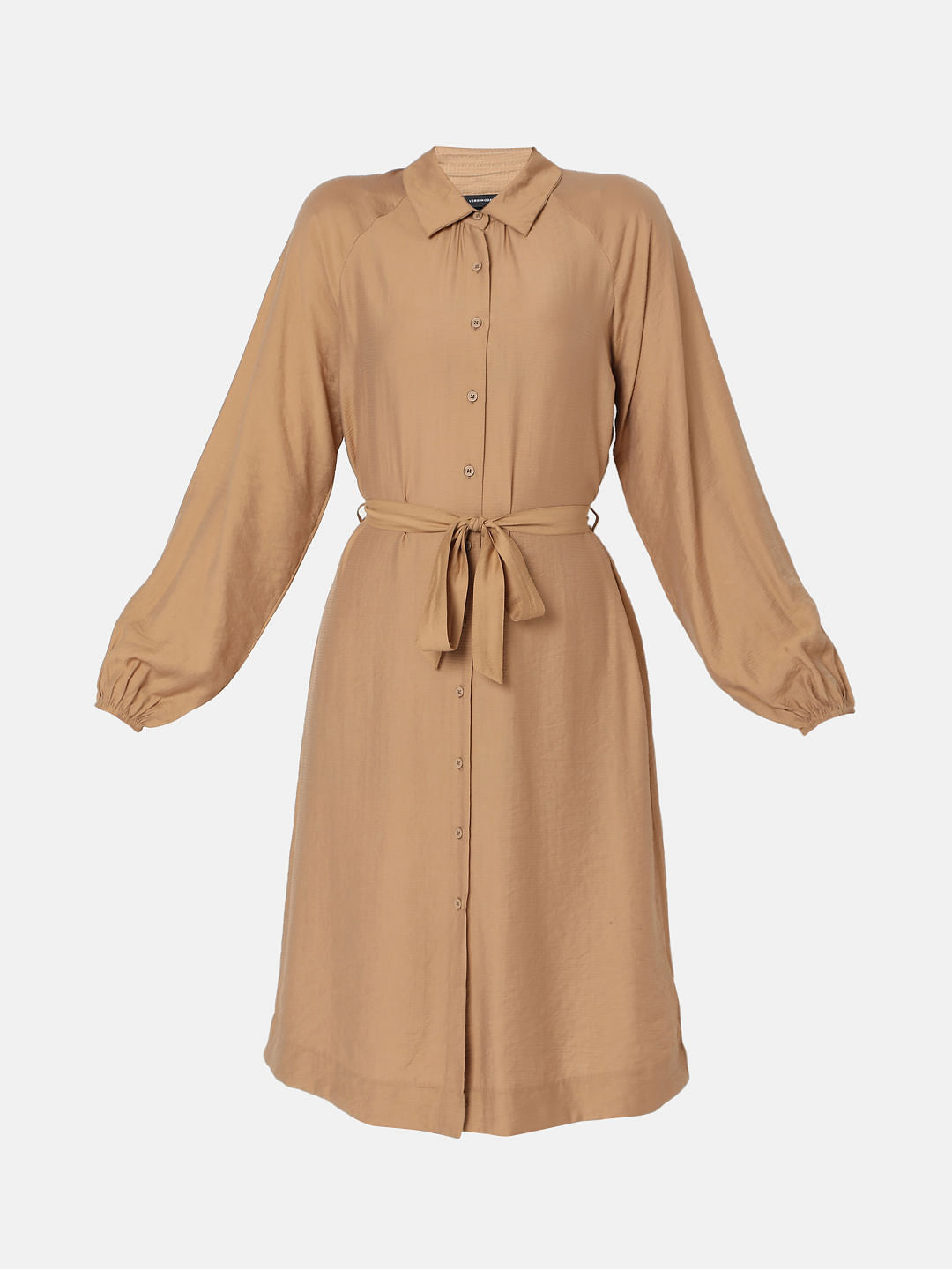 Beige Shirt Dress