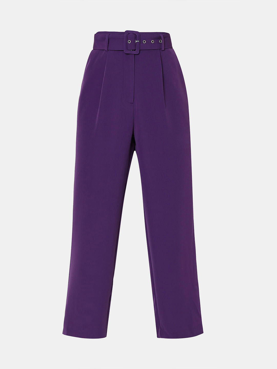 Purple High Rise Co-Ord Set Pants