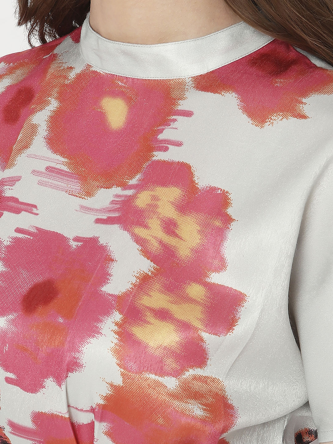 Off-White Floral Midi Dress