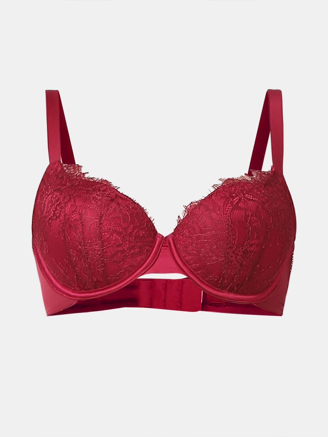 Intimates Red Lace Underwired Padded T-Shirt Bra