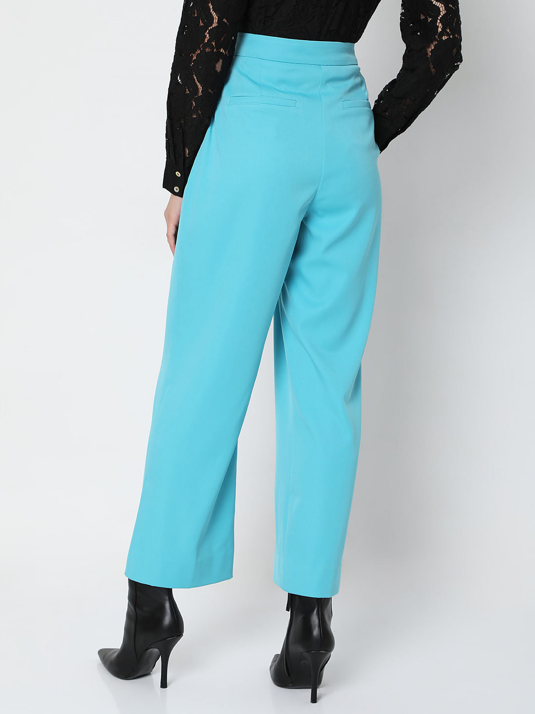 Blue High Rise Tailored Co-Ord Trousers
