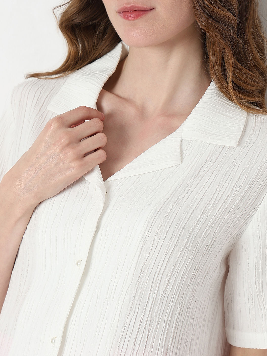 White Crinkled Shirt