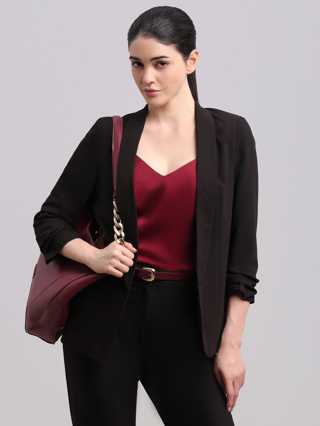 Black Longline Tailored Blazer