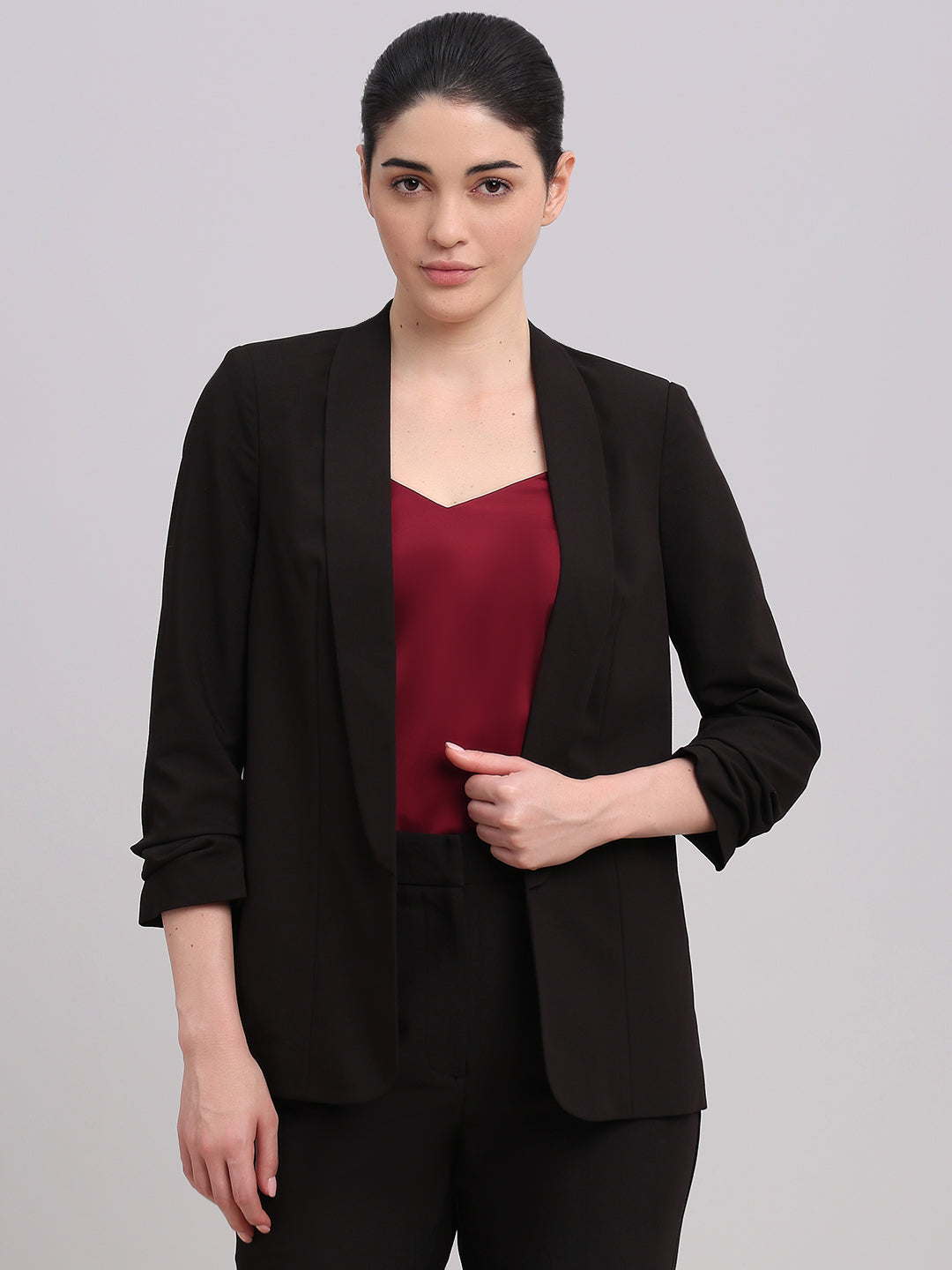 Black Longline Tailored Blazer