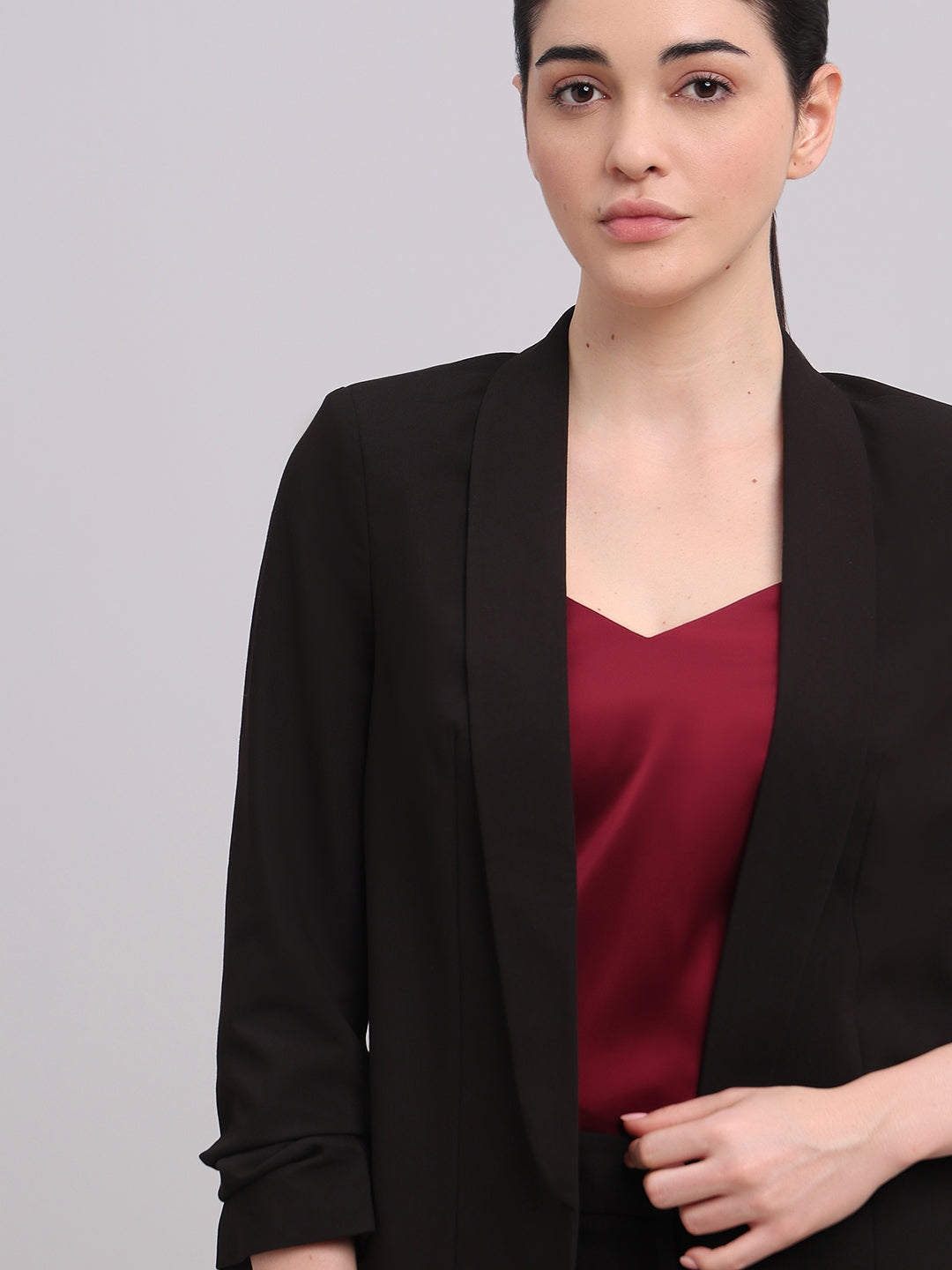 Black Longline Tailored Blazer