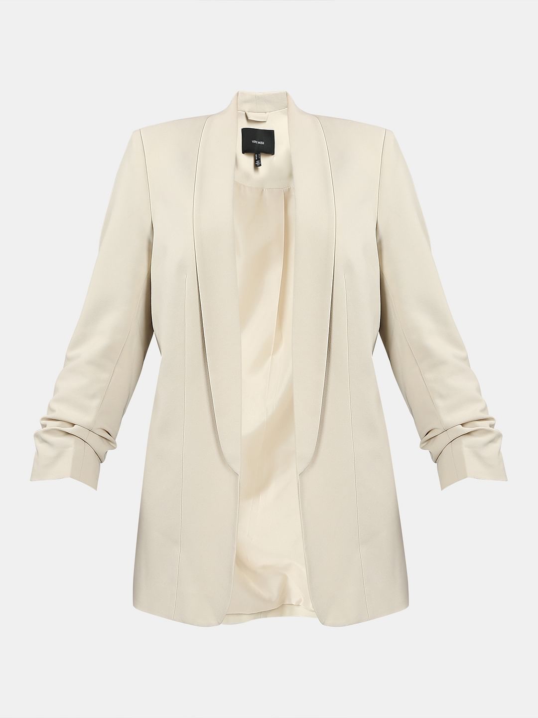 Beige Shawl Collar Blazer