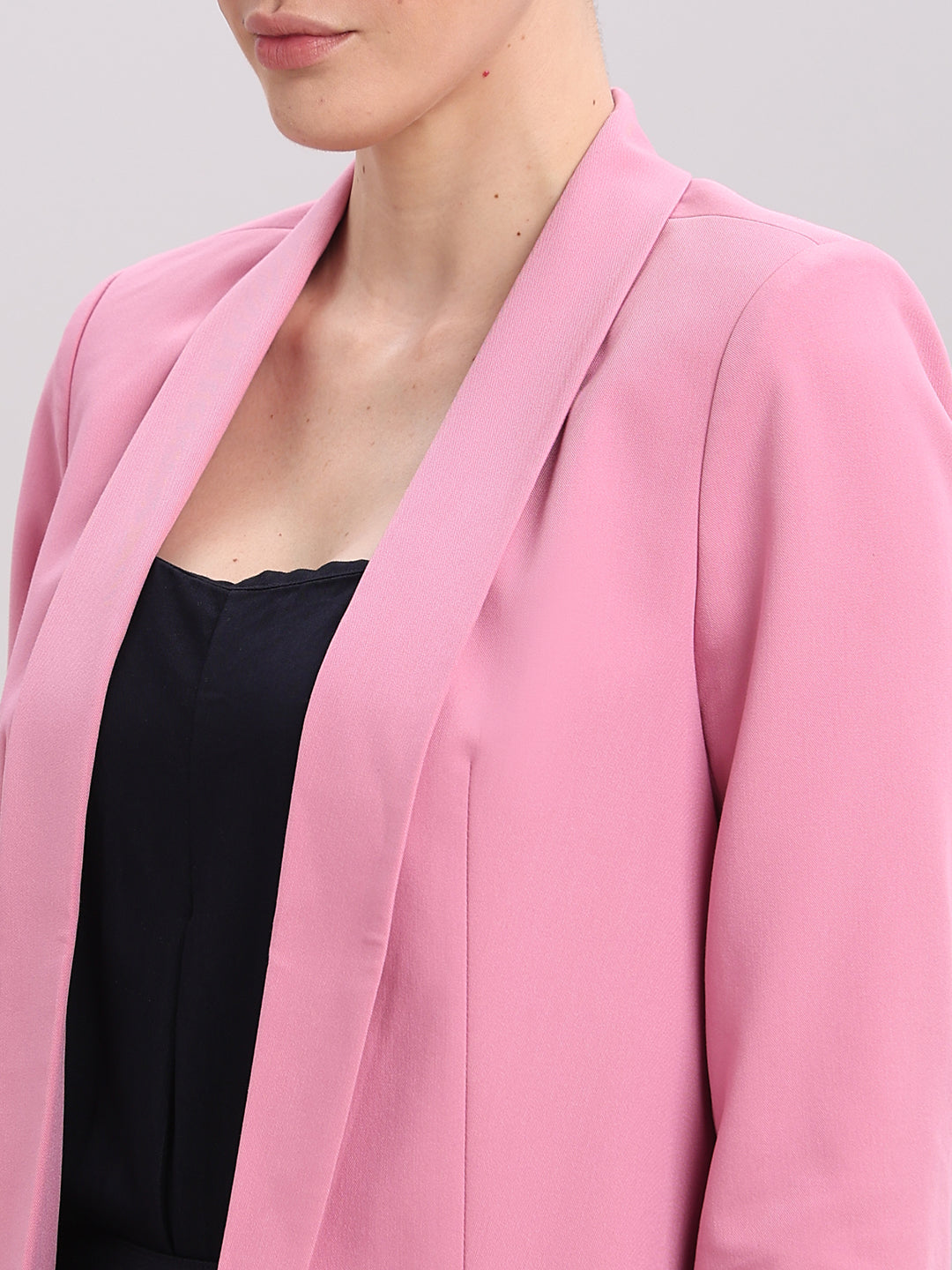 Pink Longline Tailored Blazer