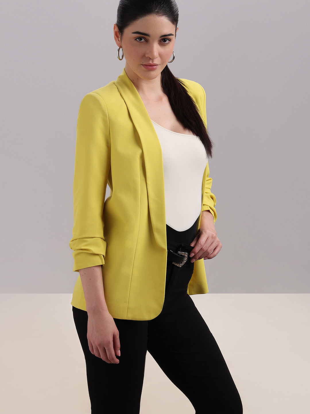 Yellow Longline Tailored Blazer