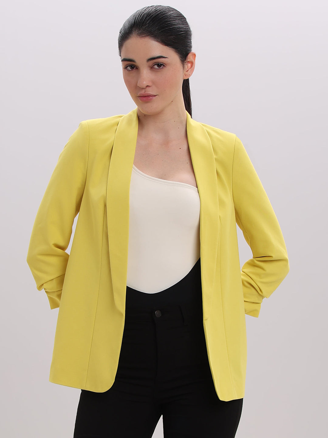 Yellow Longline Tailored Blazer