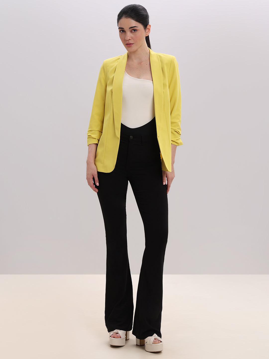 Yellow Longline Tailored Blazer
